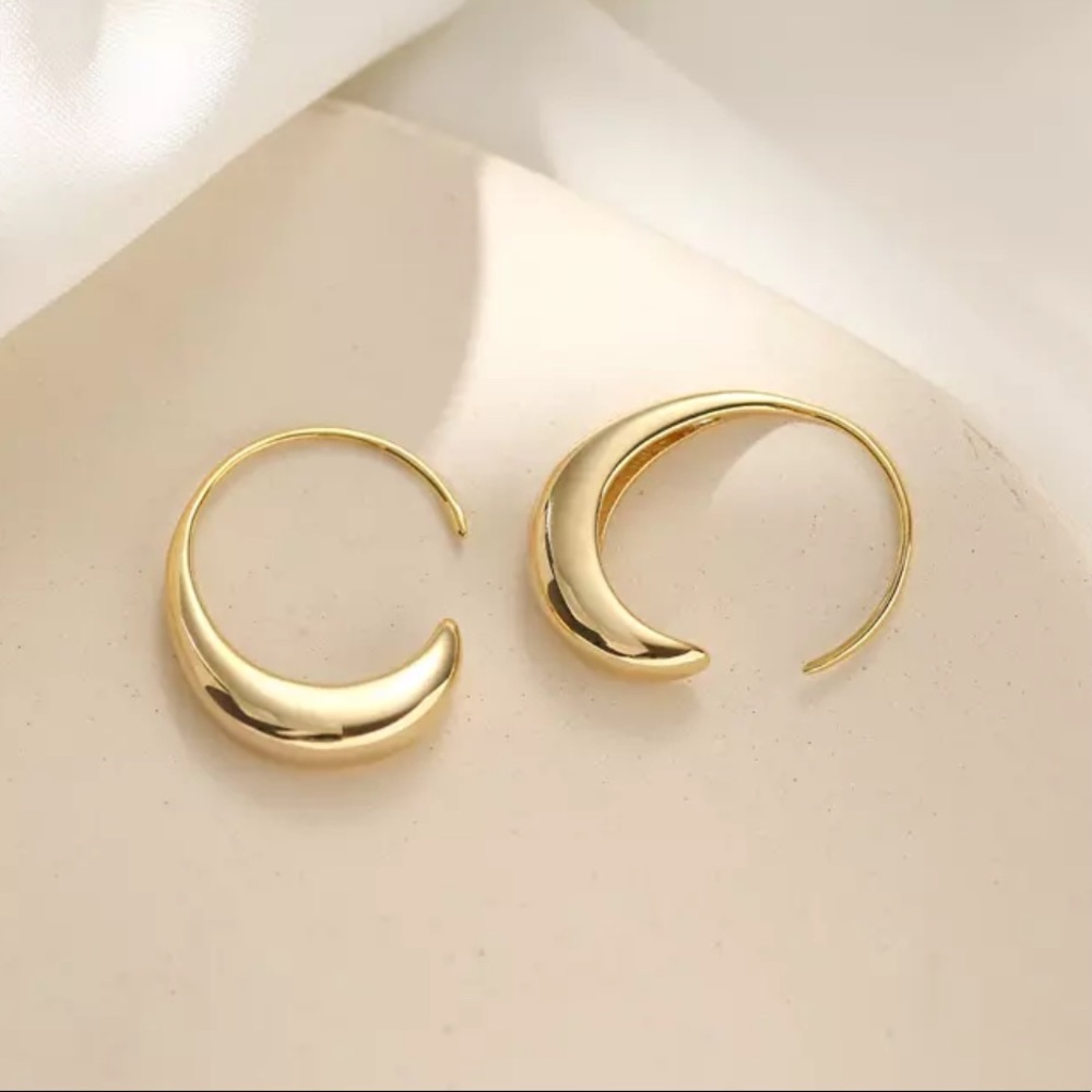 NEW 18K GOLD FRENCH EARRINGS - Picture 4 of 4